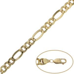 Pulsera oro 18kl hueca 3×1 – 8mm
