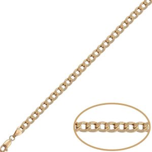Pulsera oro 18kl barbada hueca – 5mm