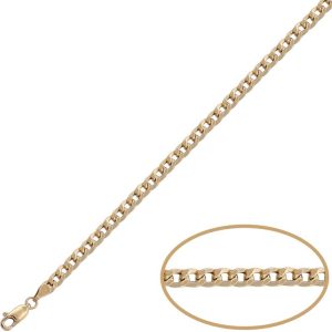 Pulsera oro 18kl barbada hueca – 4mm