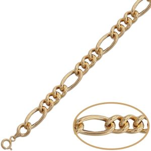 Pulsera oro 18kl hueca 3×1 – 8.50mm