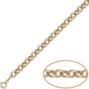 Pulsera oro 18kl rolot hueca – 7mm