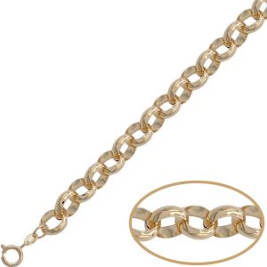 Pulsera oro 18kl hueca rolot – 9mm