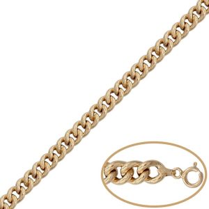 Pulsera oro 18kl barbada hueca – 7.50mm