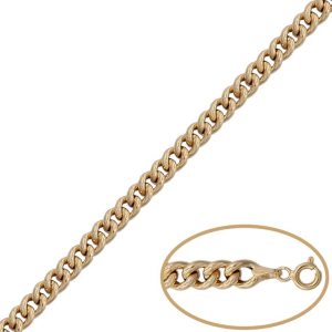 Pulsera oro 18kl barbada hueca – 6.50mm
