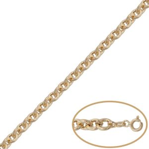 Pulsera oro 18kl rolot hueco – 7mm