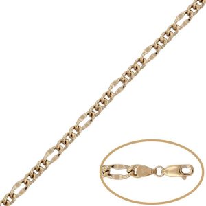 Pulsera oro 18kl hueca 3×1 – 5mm