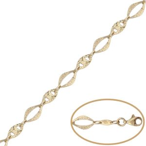 Pulsera oro 18kl calabrote + rombo