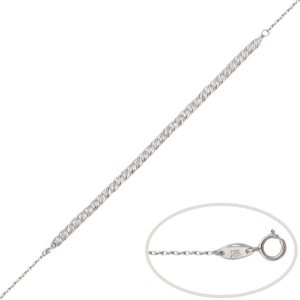 Pulsera oro blanco 18kl bolas talladas