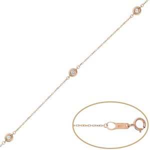 Pulsera oro 18kl chatones – 4mm