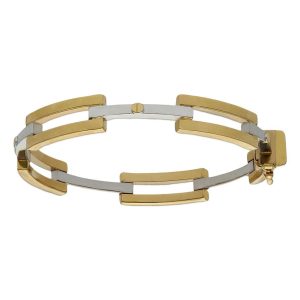 Brazalete oro 18kl bicolor