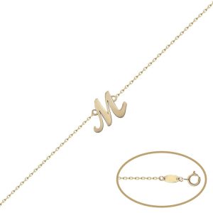 Pulsera oro 18kl letra inglesa