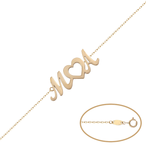 Pulsera oro 18kl iniciales + corazon