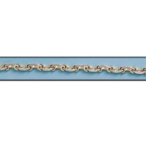 Pulsera oro 18kl bicolor troquelada