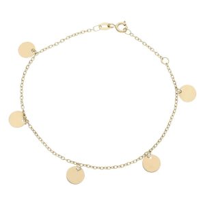 Pulsera oro 18kl mini charms circulos
