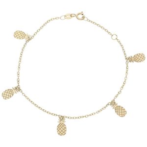 Pulsera oro 18kl mini charms piñas