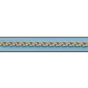 Pulsera oro 18kl bicolor troquelada