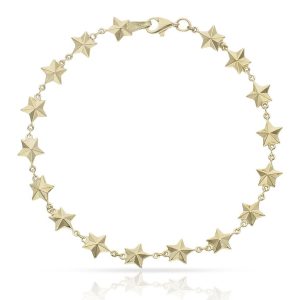 Pulsera oro 18kl estrellas – 7mm