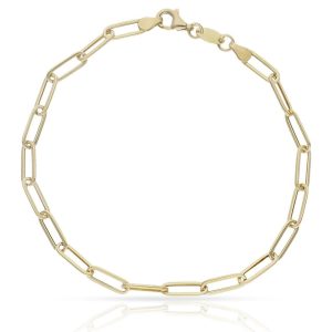 Pulsera oro 18kl eslabones ovalados – 4mm