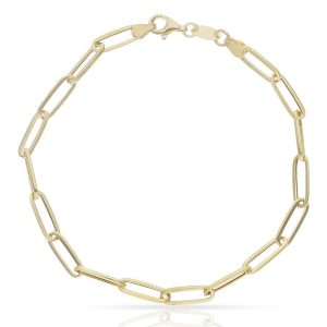 Pulsera oro 18kl eslabones ovalados – 4.50mm