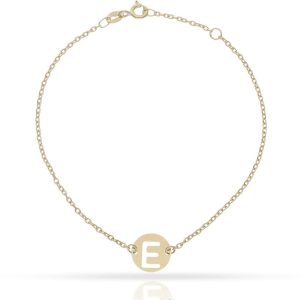 Pulsera oro 18kl letra – 10mm