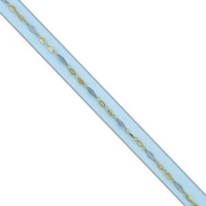 Pulsera oro 18kl tobillera bicolor