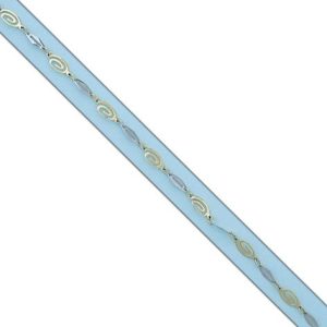 Pulsera oro 18kl tobillera bicolor