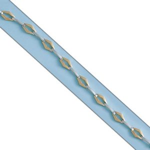 Pulsera oro 18kl bicolor troqueladas