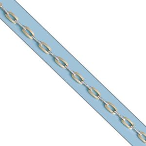 Pulsera oro 18kl bicolor circonitas
