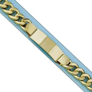 Pulsera oro 18kl barbada placa