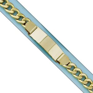 Pulsera oro 18kl barbada placa
