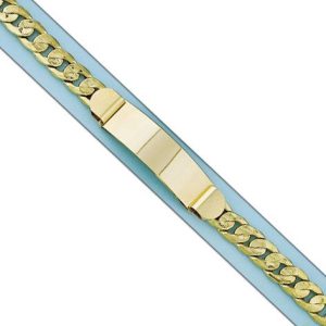 Pulsera oro 18kl barbada placa