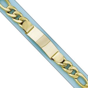Pulsera oro 18kl 3×1 placa