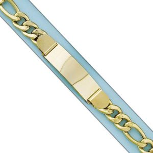 Pulsera oro 18kl 3×1 placa