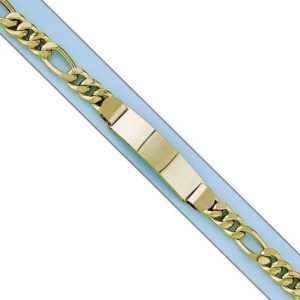 Pulsera oro 18kl 3×1 placa