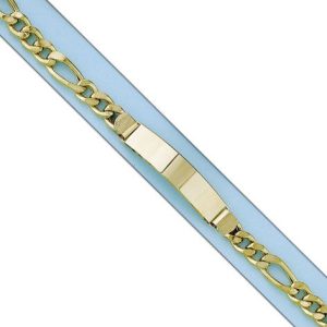 Pulsera oro 18kl 3×1 placa