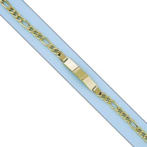 Pulsera oro 18kl 3×1 placa