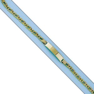 Pulsera oro 18kl hueca placa