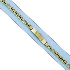 Pulsera oro 18kl hueca placa