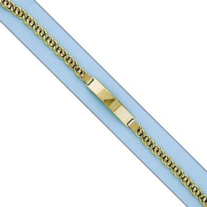 Pulsera oro 18kl hueco placa