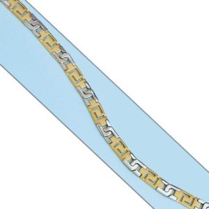 Pulsera oro 18kl fundida bicolor