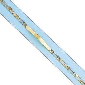 Pulsera oro 18kl fundida bicolor