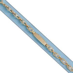 Pulsera oro 18kl circonitas placa