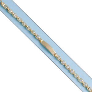 Pulsera troquelada piedra oro 18kl