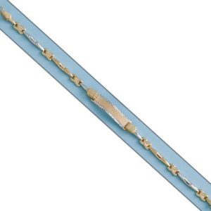 Pulsera oro 18kl bicolor placa