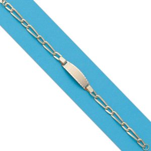Pulsera oro 18kl placa 1×1