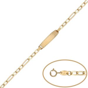 Pulsera oro 18kl con placa