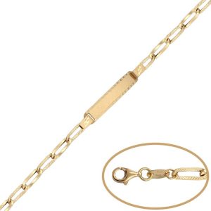 Pulsera oro 18kl con placa