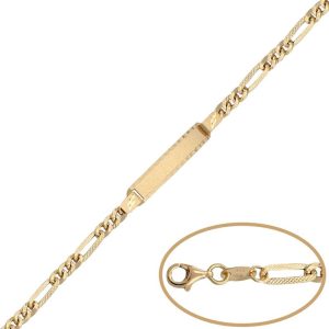 Pulsera oro 18kl con placa