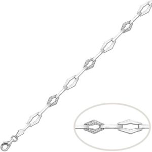 Pulsera oro blanco 18kl circonitas