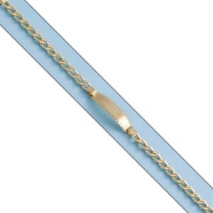 Pulsera oro 18kl barbada placa